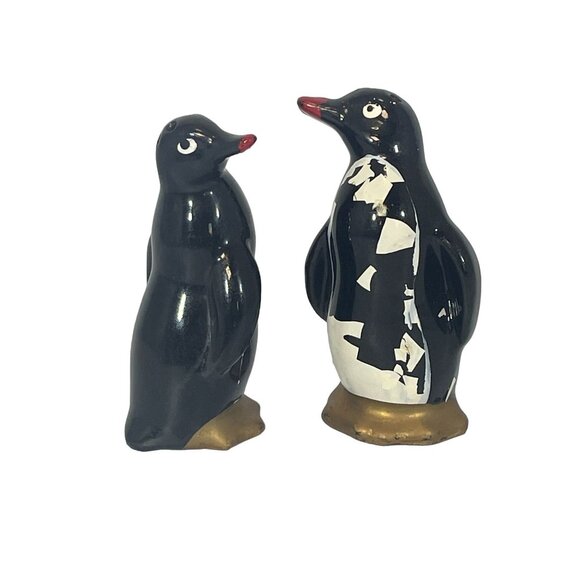 Vintage MCM Penguin Salt and Pepper Shakers - Glossy Finish, Made in Japan - Picture 1 of 6